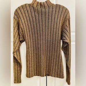 Vintage 80’s metallic batwing long sleeve top - Lurex/nylon knit & shoulder pads